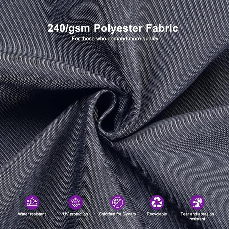 PURPLE LEAF 10 ft Stylish UV50+ Fade Resistant Patio Cantilever Umbrella with 360-degree Rotation