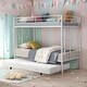preview thumbnail 19 of 52, Twin over Twin with Trundle Metal Bunk Bed,No Box Spring Needed,Easy Assemble