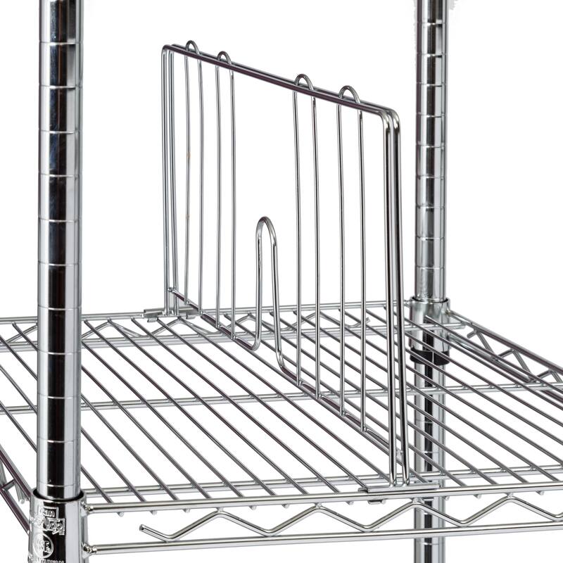 Chrome Steel Rolling Clothes Rack with Shelves