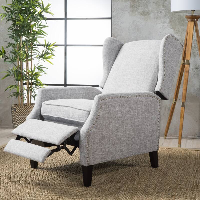 Contemporary Modern Recliner, Tufted Push-back Recliner