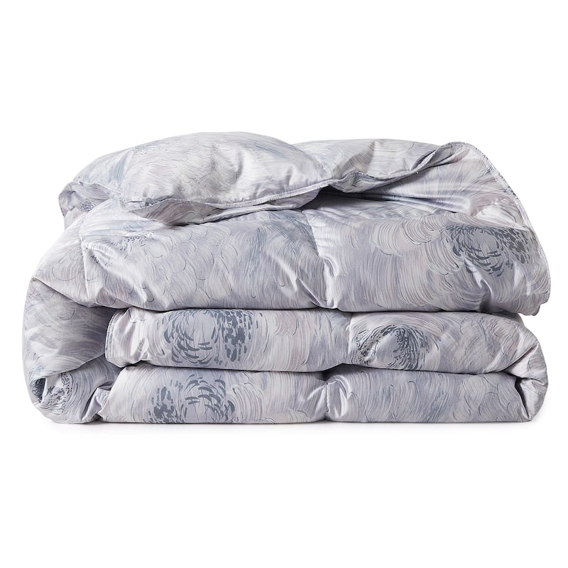 All Season luxurious Silk Covered 93% White Goose Down Comforter