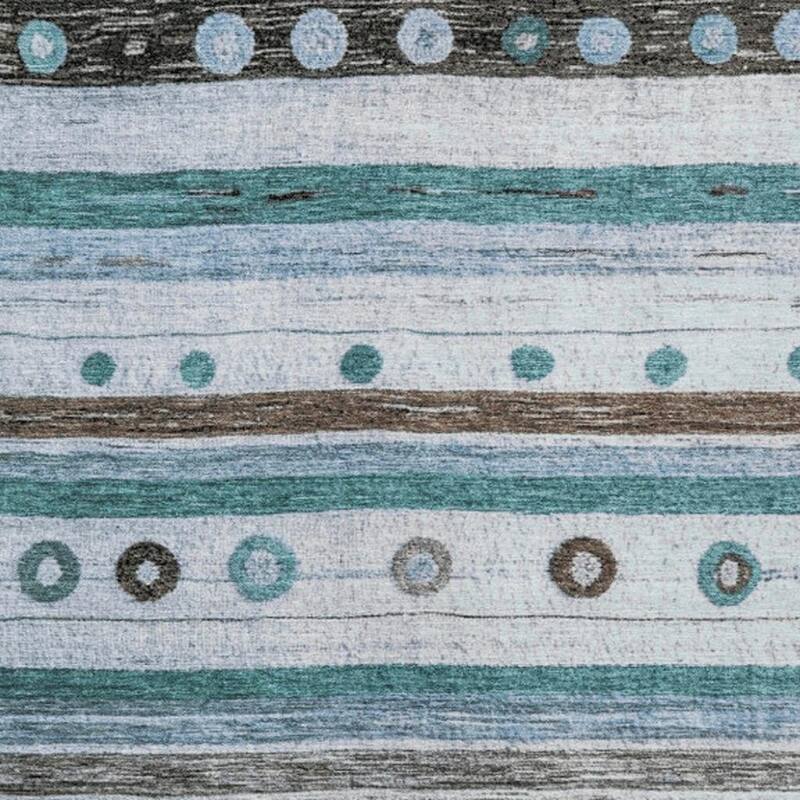 HomeRoots Striped Transitional Rectangle Outdoor Rug