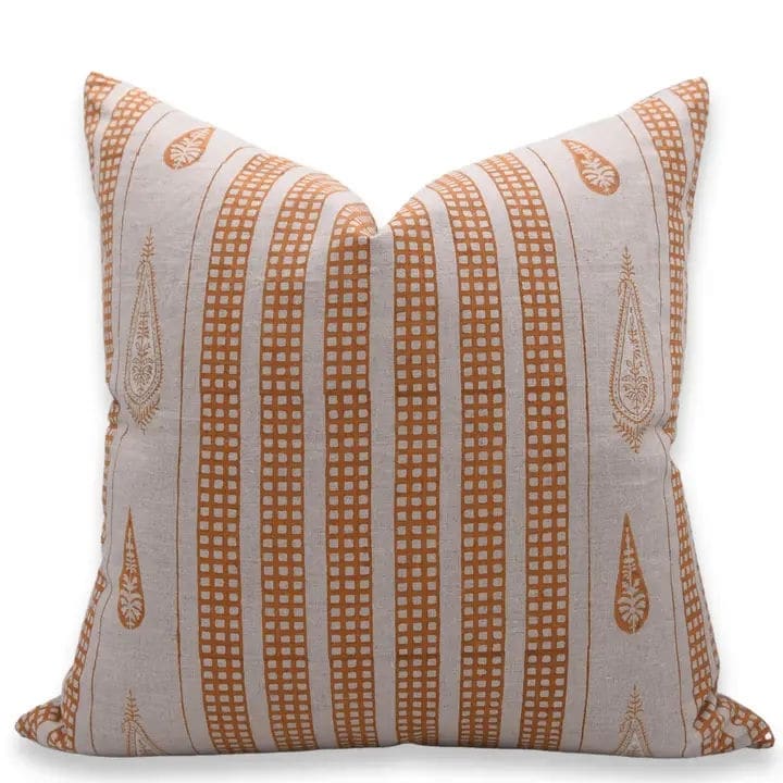 Fabdivine Boho Linen Handmade Decorative Cushion Cover, Urban Flag