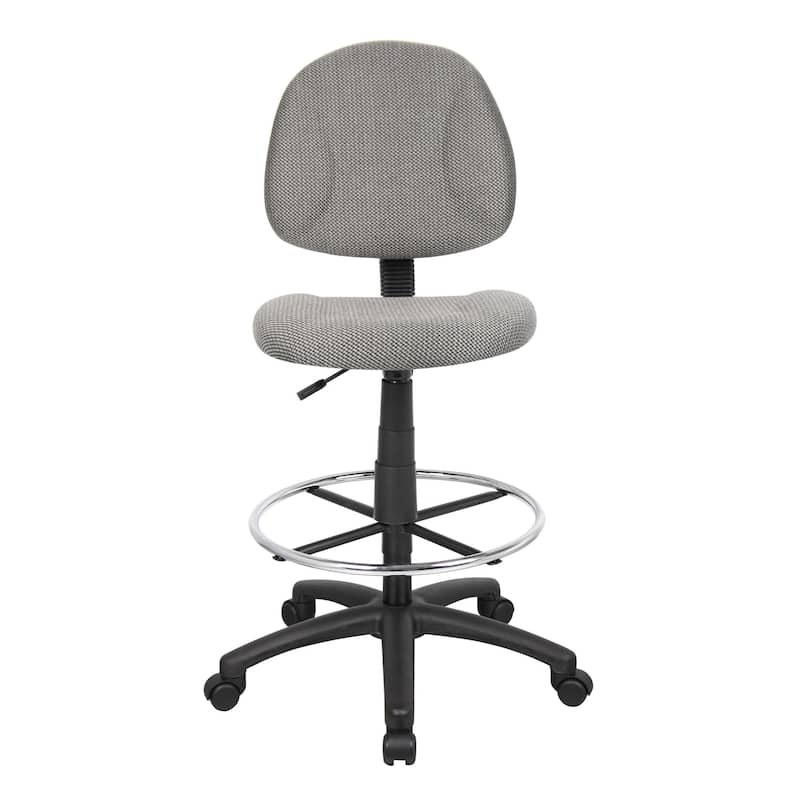 Boss Contoured Comfort Adjustable Rolling Drafting Stool Chair