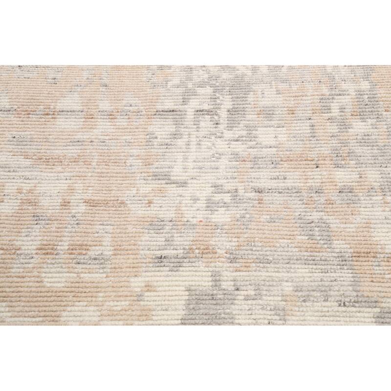 Abstract Modern Moroccan Oriental Area Rug Hand-knotted Wool Carpet - 5'3" x 7'5"