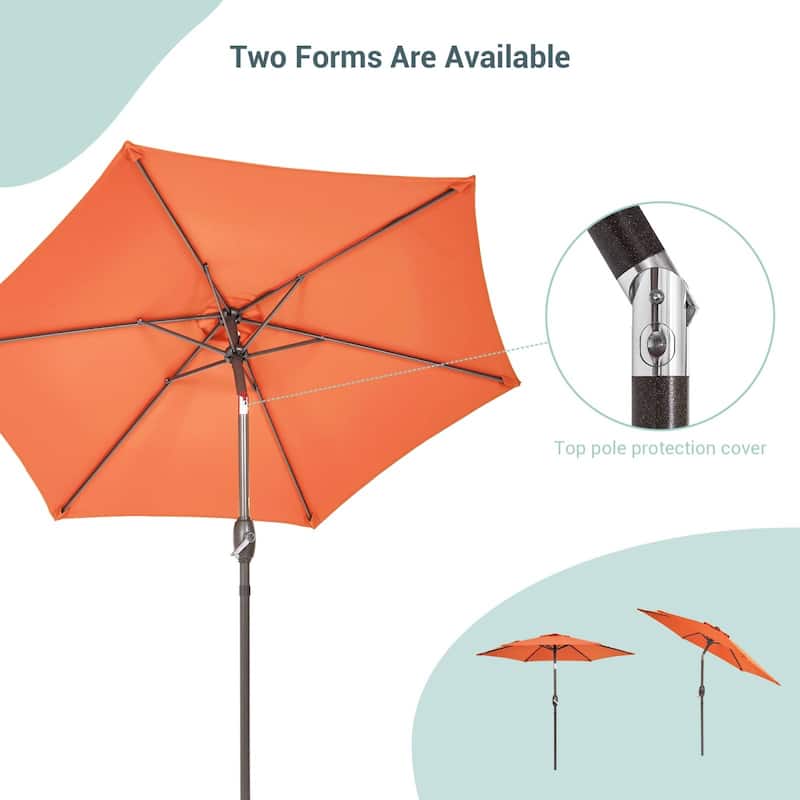 Bonosuki 7.5Ft Patio Market Umbrella Weather-Resistant Table Umbrella
