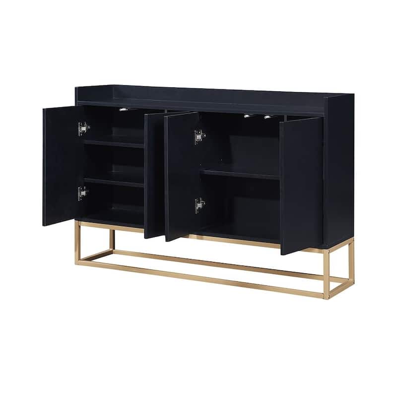 47.2” Modern 4 Door Buffet with Metal Base
