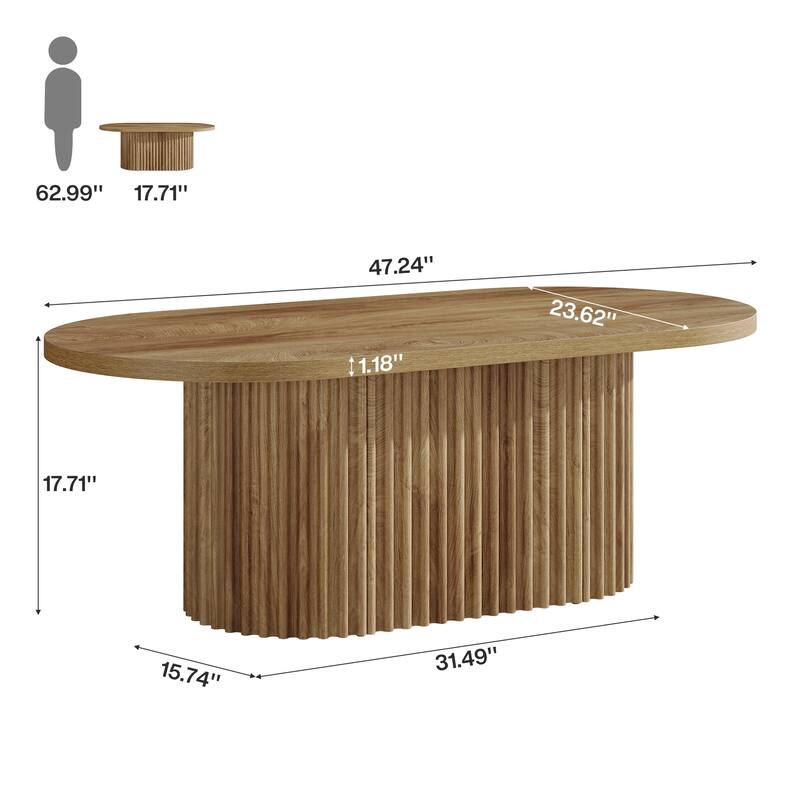 Farmhouse Oval Coffee Table