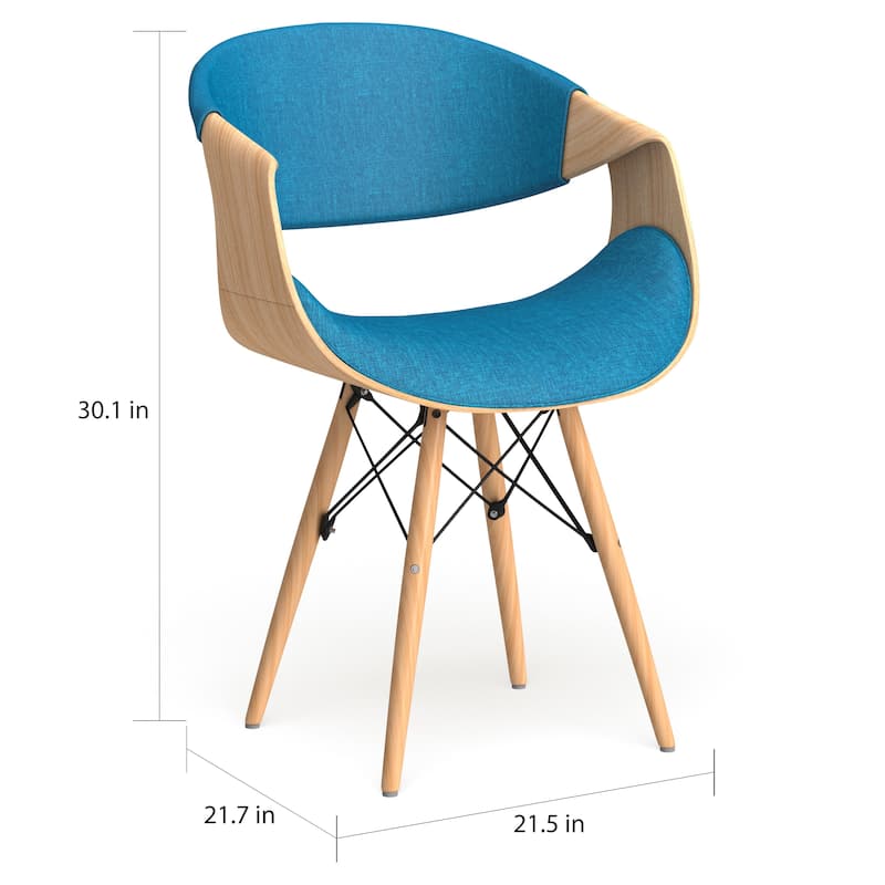 Carson Carrington Contemporary Teal Velvet Accent Chair