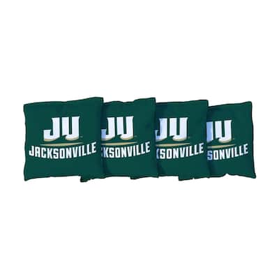 Jacksonville University Dolphins Green Cornhole Bags