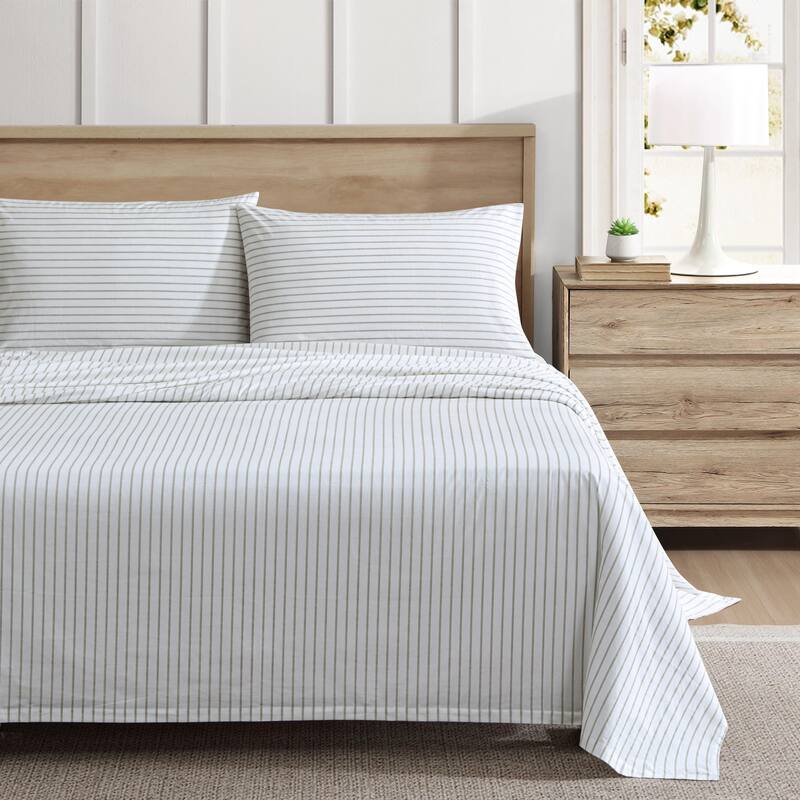 Eddie Bauer Printed Cotton Percale Deep Pocket Sheet Set