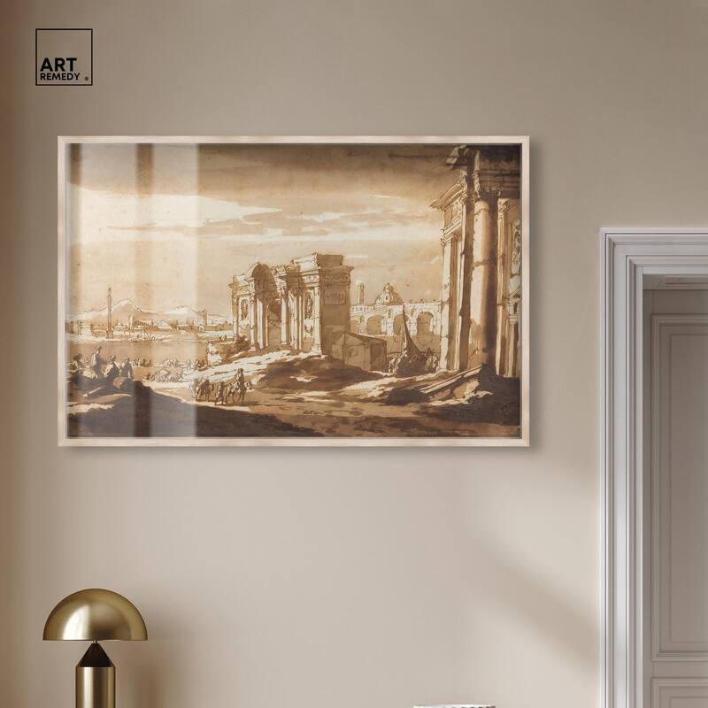 Capriccio View of Roman Ruins Shadowbox by Art Remedy