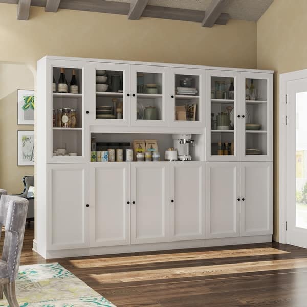 Pantry w/Glass Doors Glass Door Storage Accent