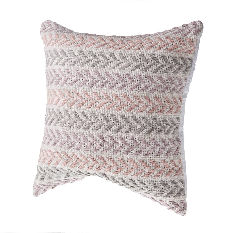 Aquila Set of 4 Coastal Chevron Cotton Throw Pillow Covers, 18" x 18", 4 PCS (Covers Only) by Sevita