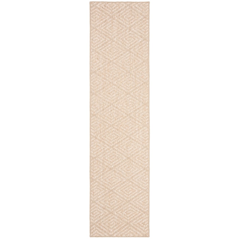 SAFAVIEH Palm Beach Vennie Modern Sisal Rug - 2'3" x 10' Runner - Beige/Beige