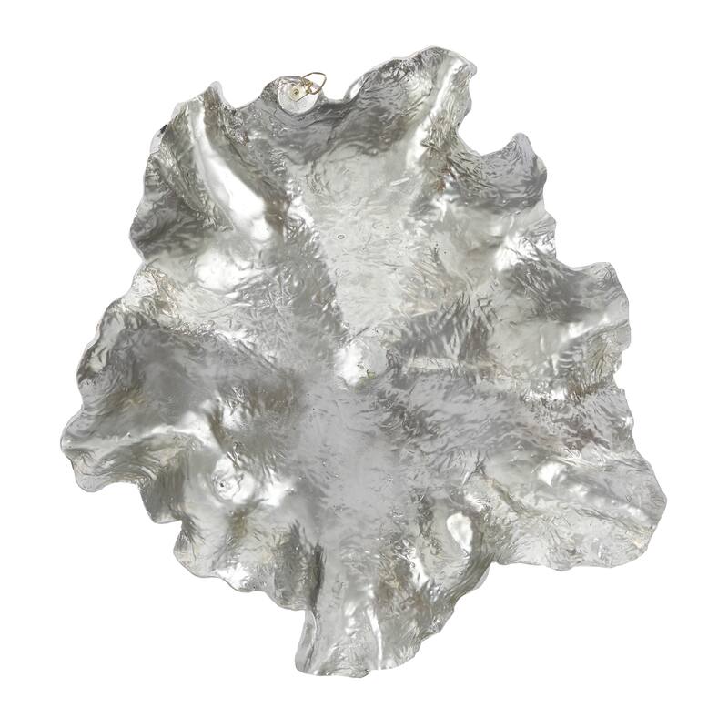 Silver Polystone 3D Floral Home Wall Decor (Set of 3)