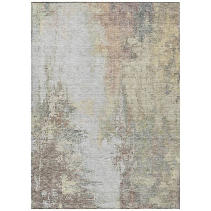 HomeRoots Abstract Transitional Rectangle Outdoor Rug