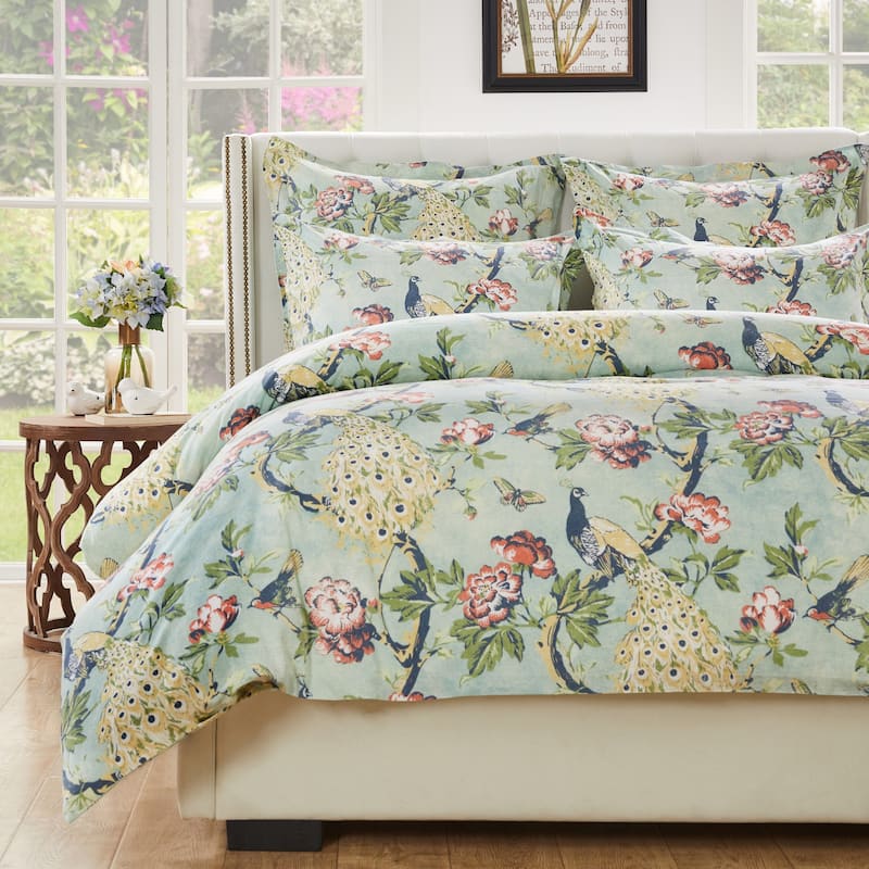 Greenland Home Pavona 100% Cotton Enchanted Garden Duvet Set