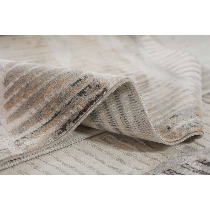 ECARPETGALLERY Machine Woven Sable Blue Area Rug