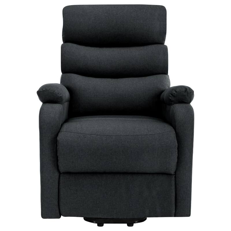 vidaXL Power Lift Massage Recliner Dark Gray Fabric - 28.7" x 35.6" x 40.4"