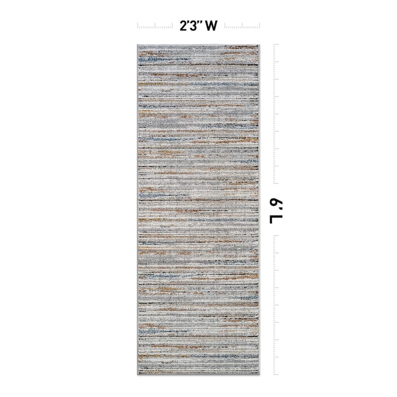 Multi-Tonal Area Rug for Living Room, Entryway, or Playroom - Easy to Clean and Family Friendly