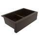 preview thumbnail 6 of 16, Karran Farmhouse Apron Front Quartz Double Bowl Kitchen Sink