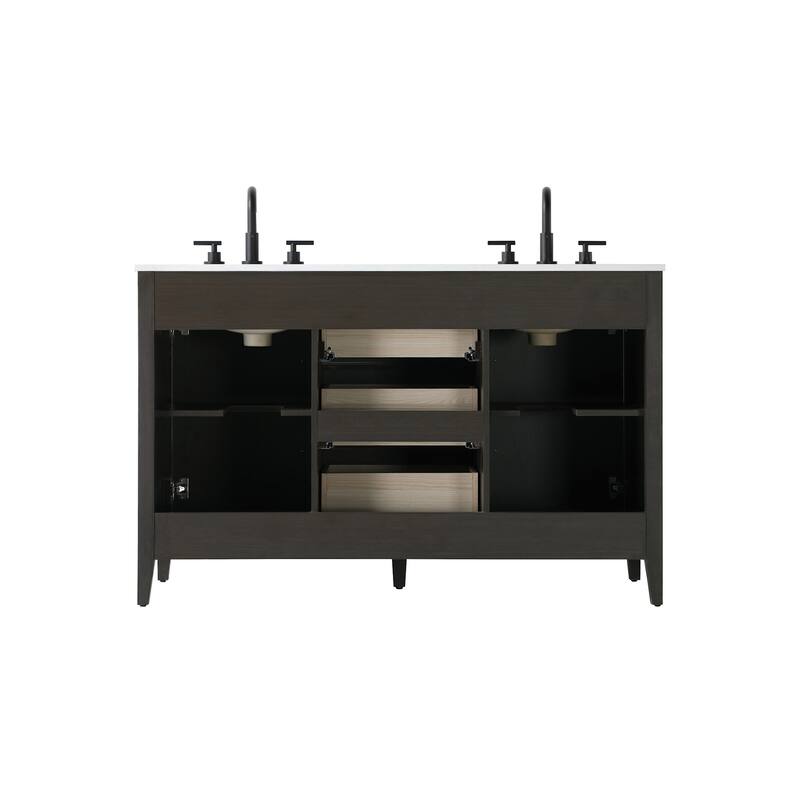 Elegant Lighting VF29354D Millie 54" Free Standing Double Basin Vanity