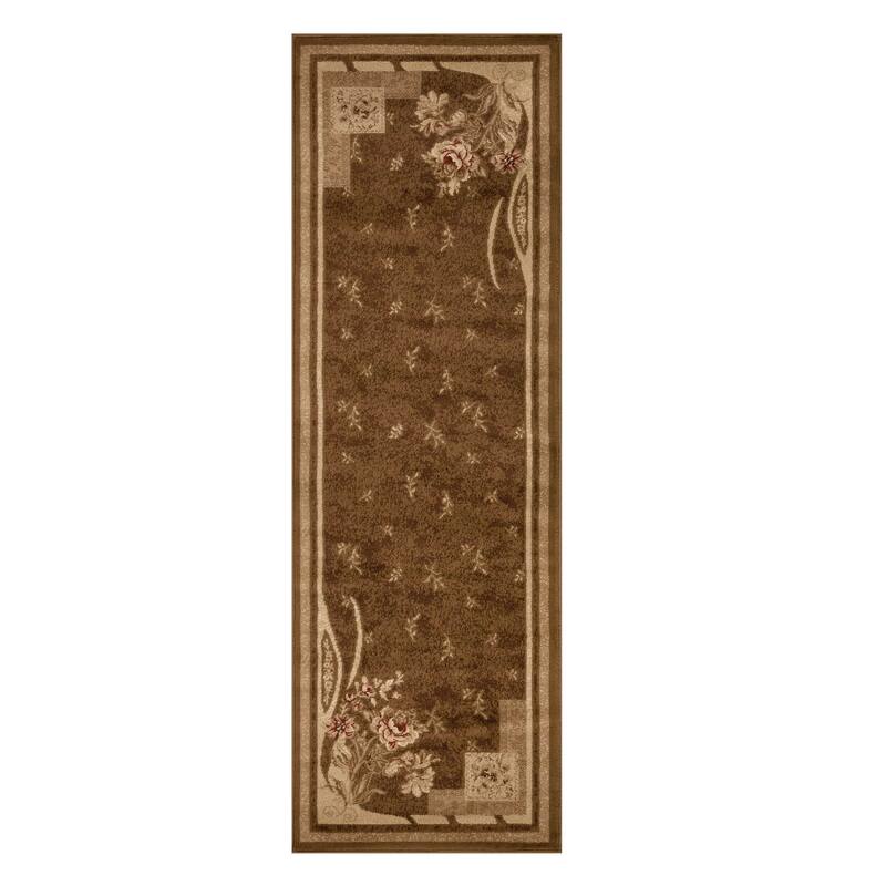 Superior Minimalist Modern Floral Power-Loomed Indoor Area Rug