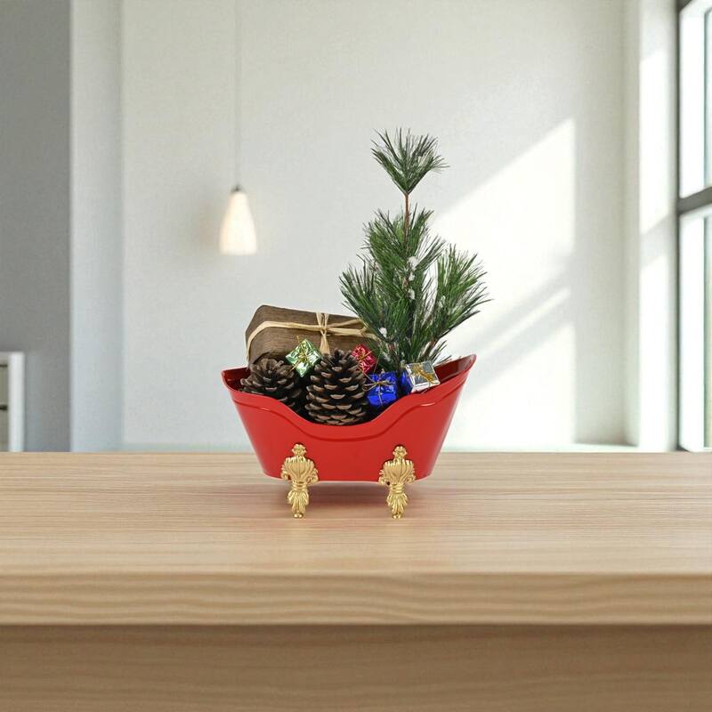 Eirlys 10" Christmas Mini Bathtub Decor - Red - N/A