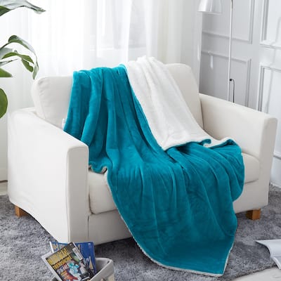 Sherpa Throw Blanket Plush Fleece Couch Blankets