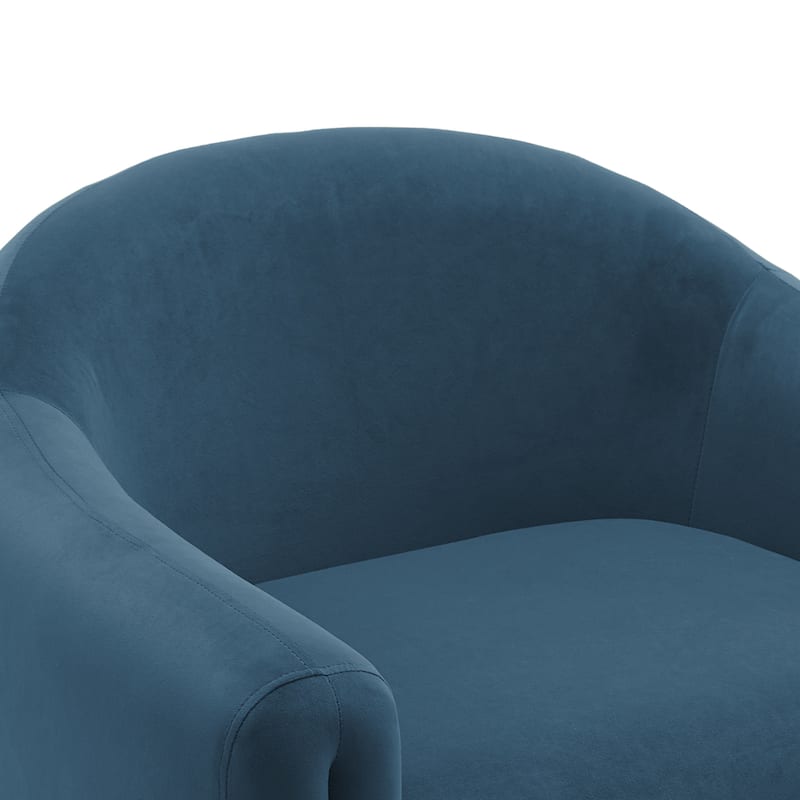 32.3" Wide Upholstered Barrel Boucle Velvet Accent Chair