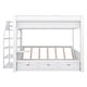 preview thumbnail 3 of 18, Convertible Design Wood Full Size Bunk Bed with Storage Staircase, Bedside Table, and 3 Drawers