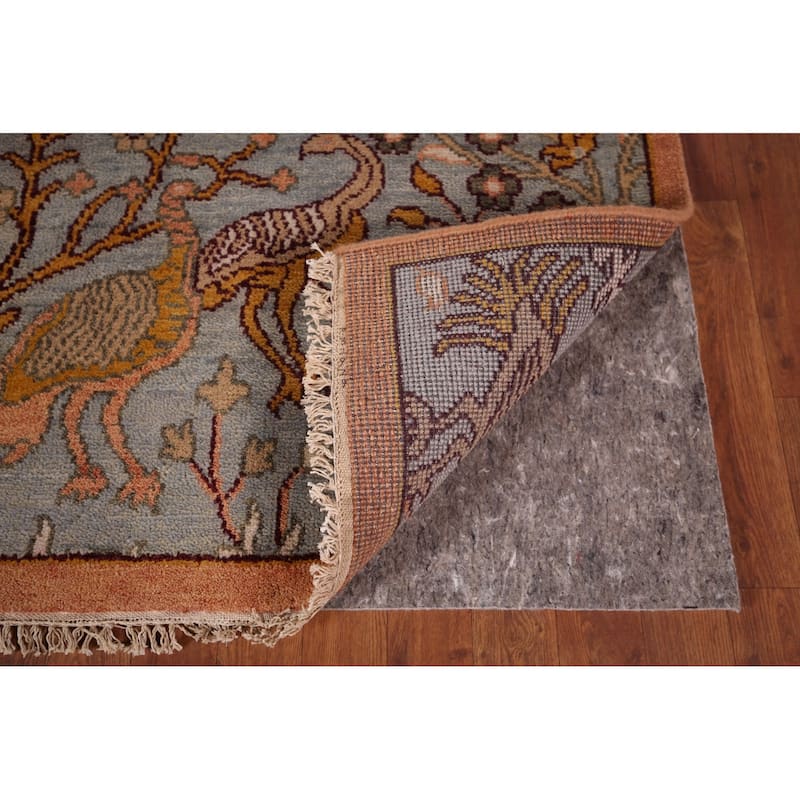 Animals Design Gray Ziegler Oriental Area Rug Handmade Wool Carpet - 7'9"x 9'9"