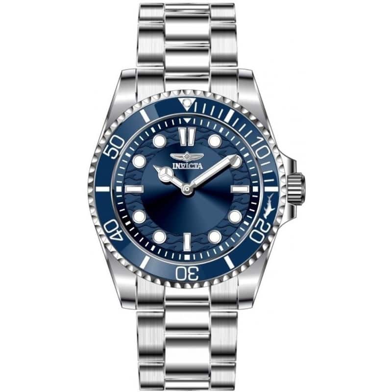 Invicta Men's 49694 Pro Diver Quartz PC20S Brass Dial Watch - Blue