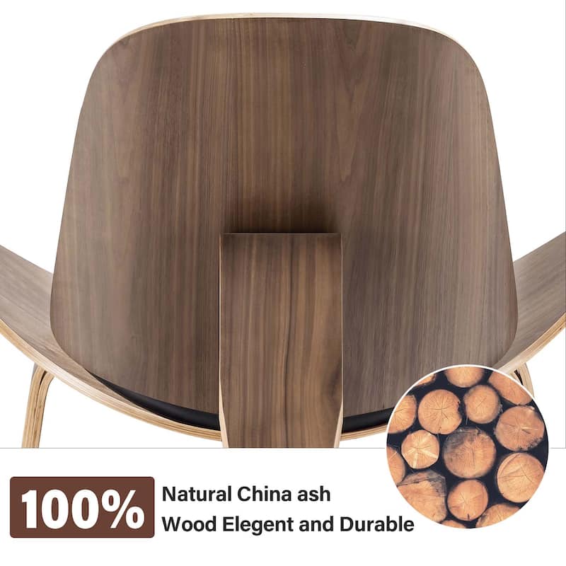 Mid Century Modern Lounge Tripod Design Shell Chair