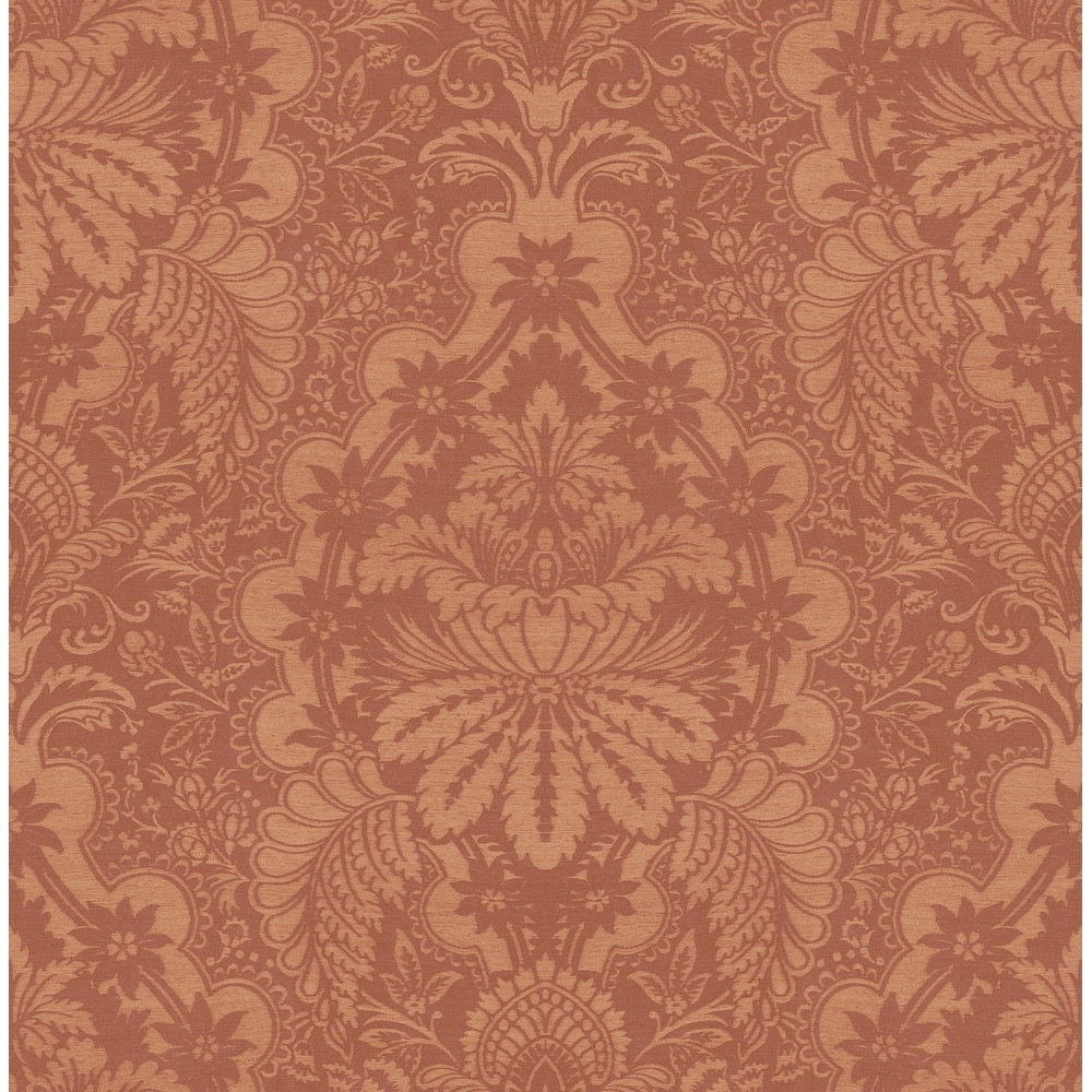 Seabrook Designs Lizzy Floral Damask Unpasted Wallpaper
