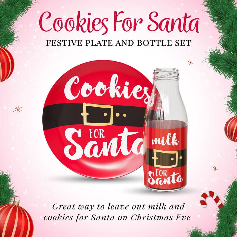 American Atelier Christmas Cookies for Santa 2 Piece Set