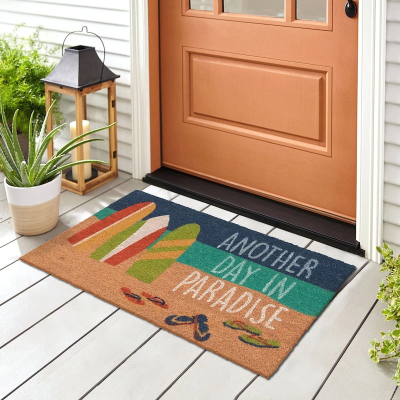 Liora Manne Natura Beach Paradise Outdoor Mat Nautical 18"x30"