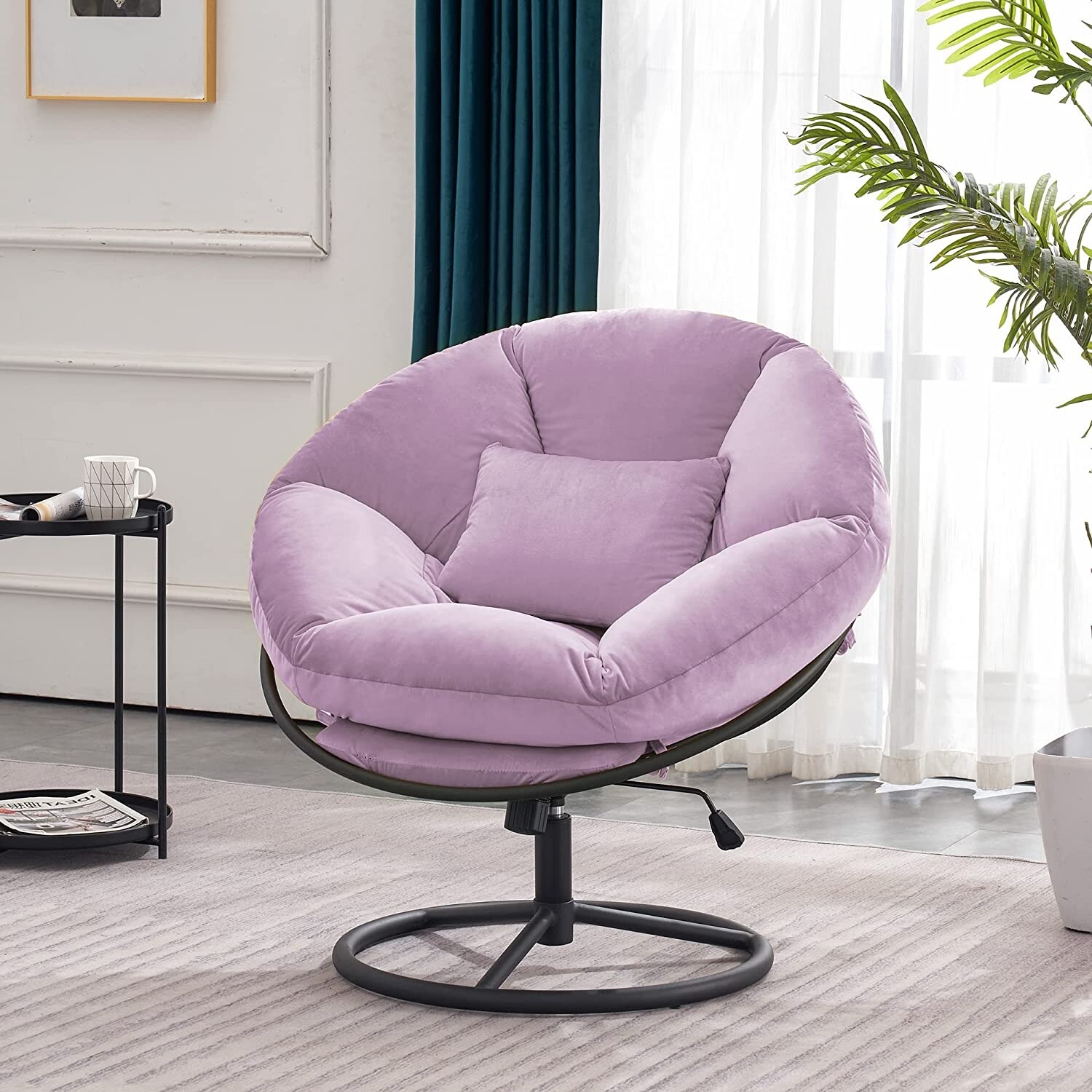 MCombo Gas Lift Swivel Papasan Chair with Height Adjustment