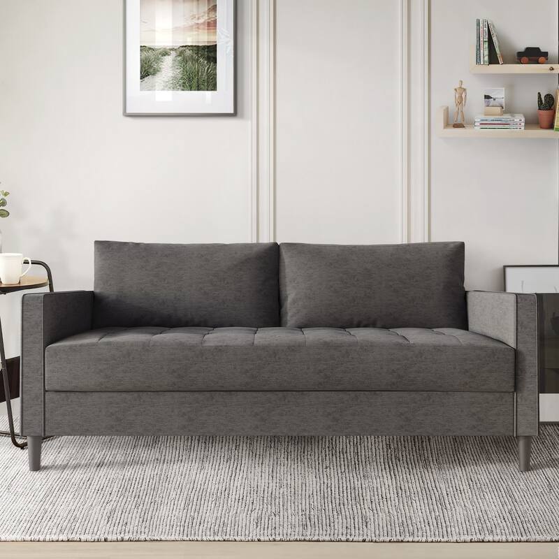 CraftPorch Contemporary Minimalist Linen Upholstered 3-Piece Living Room Set