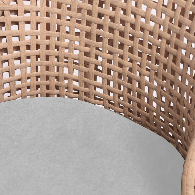 28"/29" Set of 2 Rattan Counter Height Swivel Bar Stools Chenille Cushion