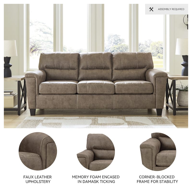 Signature Design by Ashley Navi Fossil Queen Sofa Sleeper - 89" W x 38" D x 39" H