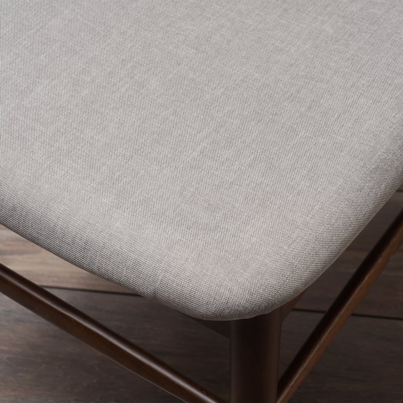 Roomfitters Mid-Century Upholstered Dining Chairs with Rubberwood Frame, Set of 2