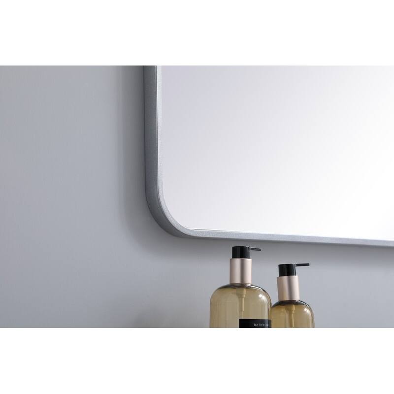 Ezra Soft Corner Metal Rectangular Mirror