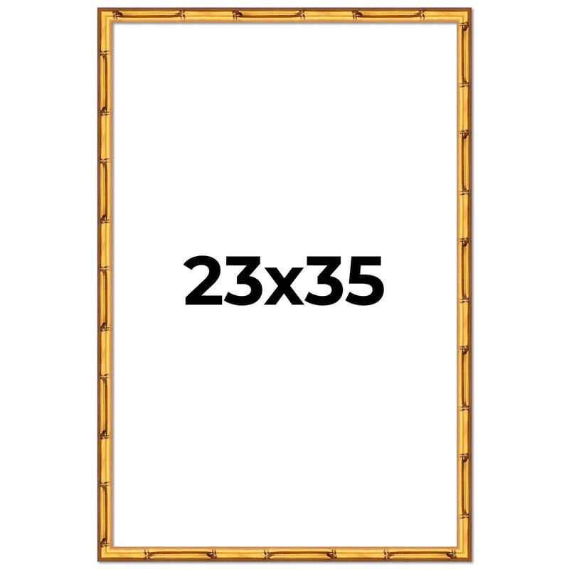 23x35 Frame Gold Bamboo Picture Frame - Complete Modern Photo Frame