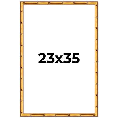 23x35 Frame Gold Bamboo Picture Frame - Complete Modern Photo Frame