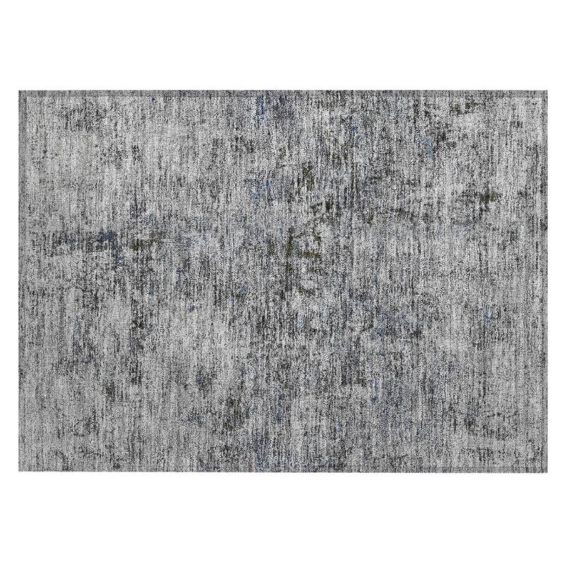 Machine Washable Indoor/ Outdoor Abstract Solid Chantille Rug