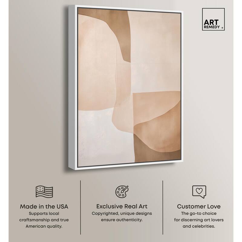 Forms in Beige II Canvas by Art Remedy