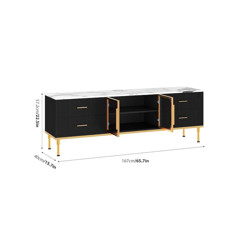 LED TV Stand, with 4 Drawers, Up to 75 Inch