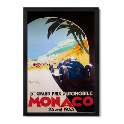 Grandprix Automobile Monaco 1933 Premium Framed Poster by Vintage Apple Collection